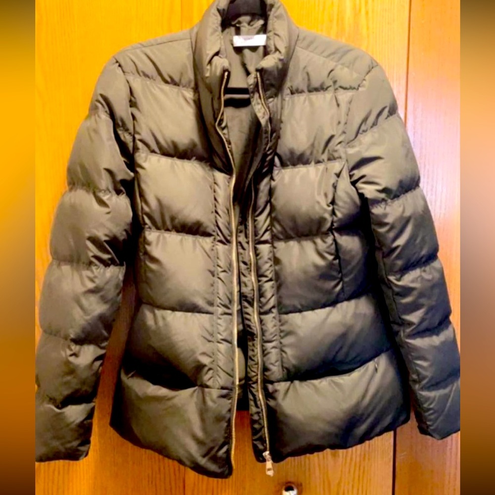 VERSACE WOMEN'S DARK GREEN DOWN FULL ZIP PARKA JACKET AUTHENTIC